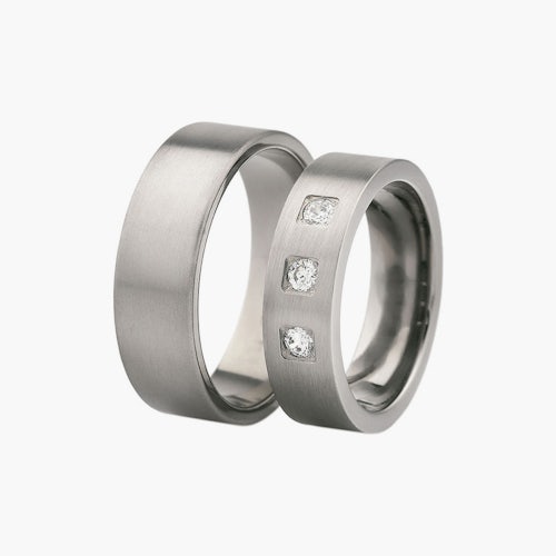 Obrączki ślubne: tytan, płaskie, 5 mm